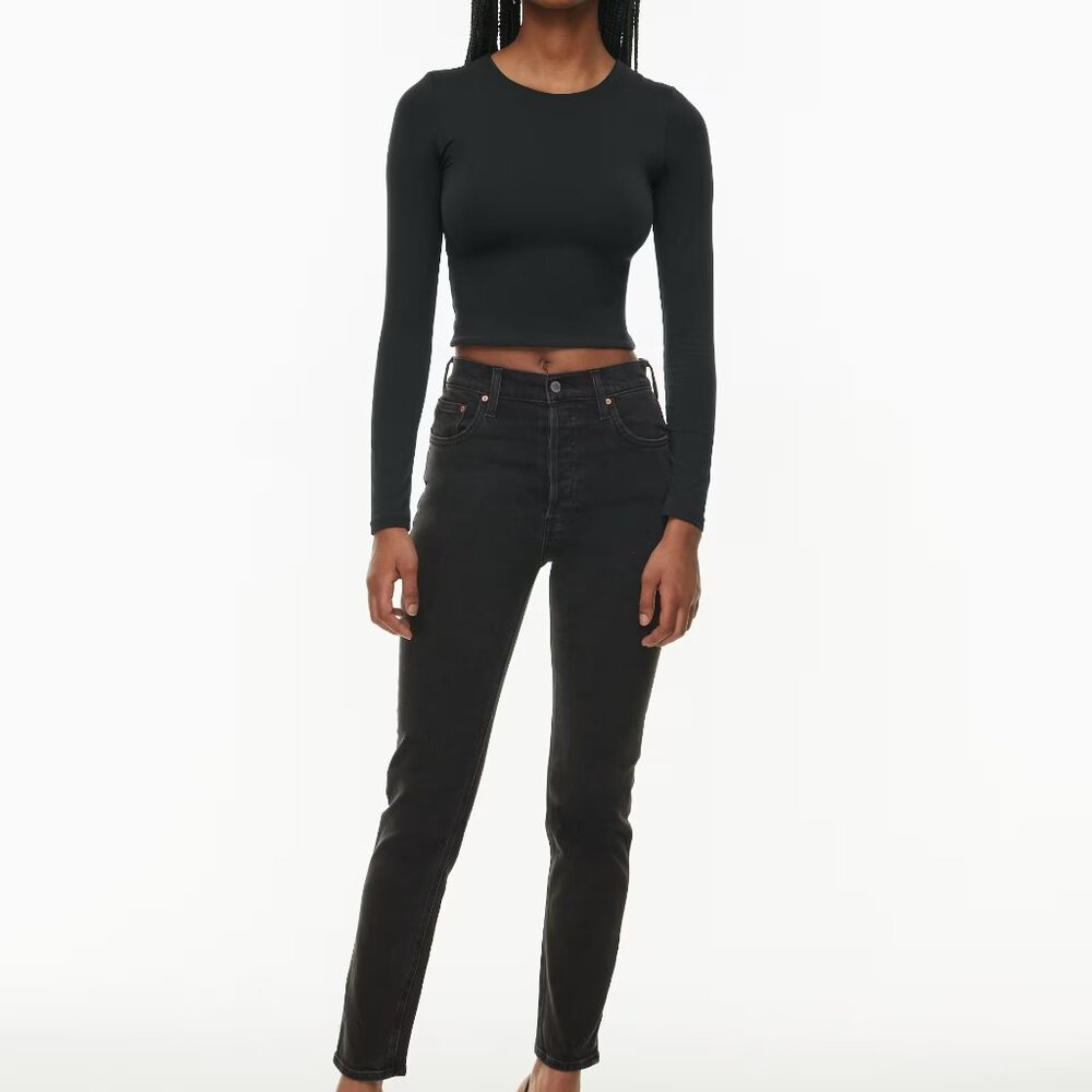 Black Denim Forum "The Yoko High Rise Slim" Jeans